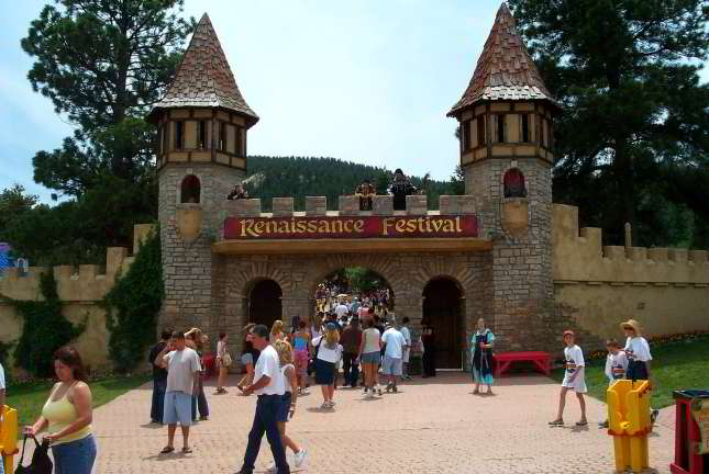 Entrance Gate with Ida in the foreground