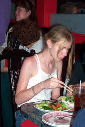 Yes - it was chinese food.  Fortunately, our multi-talented folks are experts with the chop-sticks!