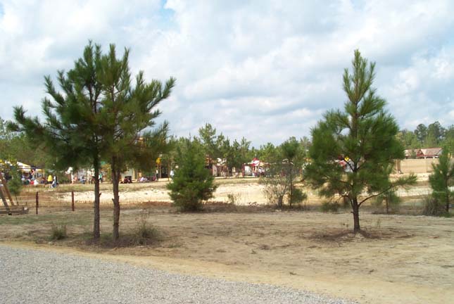 Looking across the 'lake' towards the kiddie games