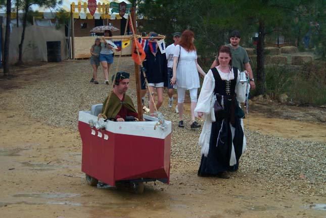 ... while the boat was out manuvering ...