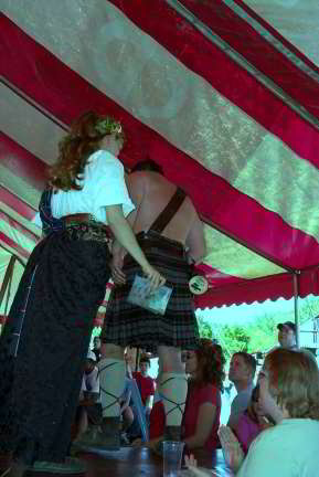 Bryan gets a pat on the butt -- (darn I missed the quick peck from the wife)