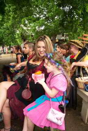 Presumably mom and daughter watching The Rogues