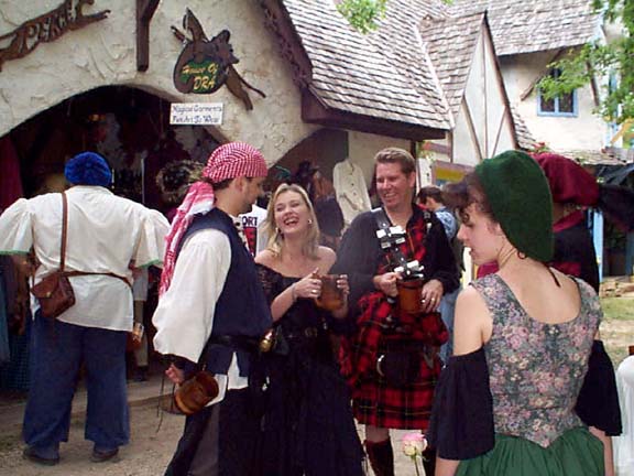 Conversation in front of the House of Dra