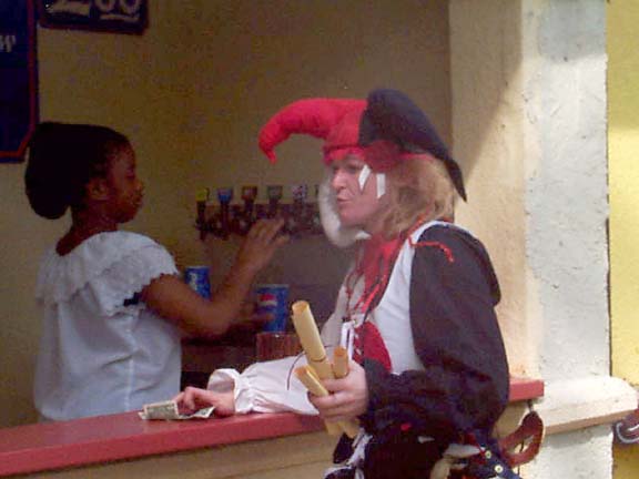 Jester takes time out for a Drink