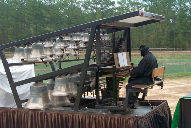 Part of the performing company Cast In Bronze, Frank has the only mobile Carillon in the United States.  The sound is awesome and a must see (and hear!) at TRF.