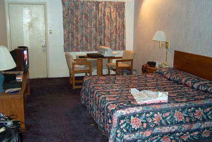 View of our room at the Roadrunner Motel - nice room - reasonable rates